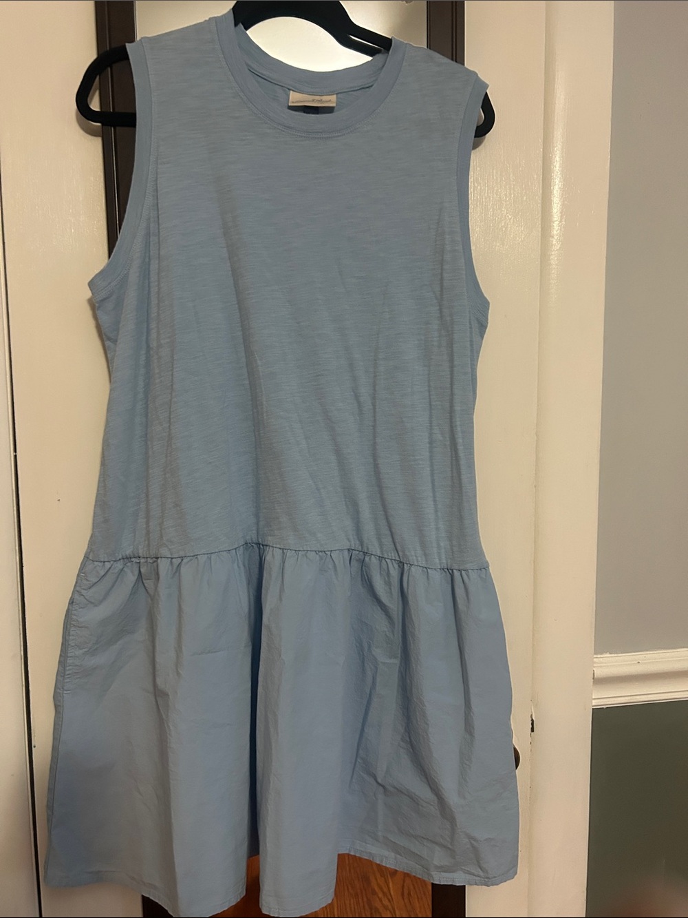 Universal Thread Girls Light Blue Sleeveless Tiered Dress